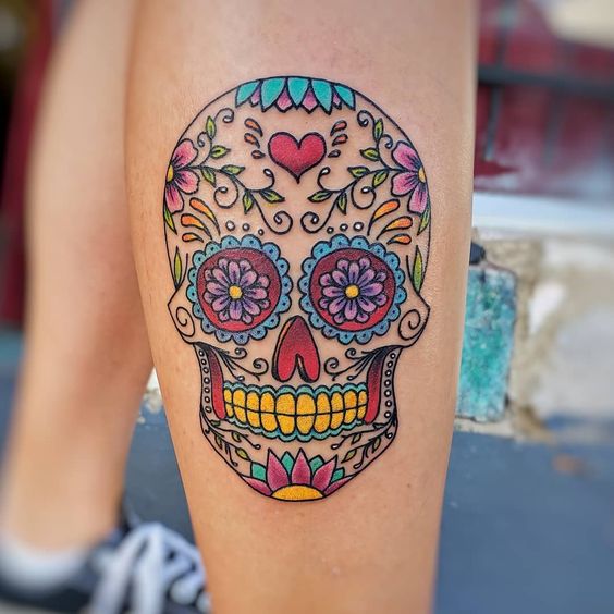 Check these 10 awesome Día de los Muertos tattoos with skull