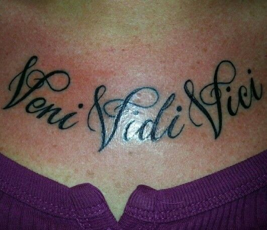 Fabulous Veni vidi vici chest tattoos