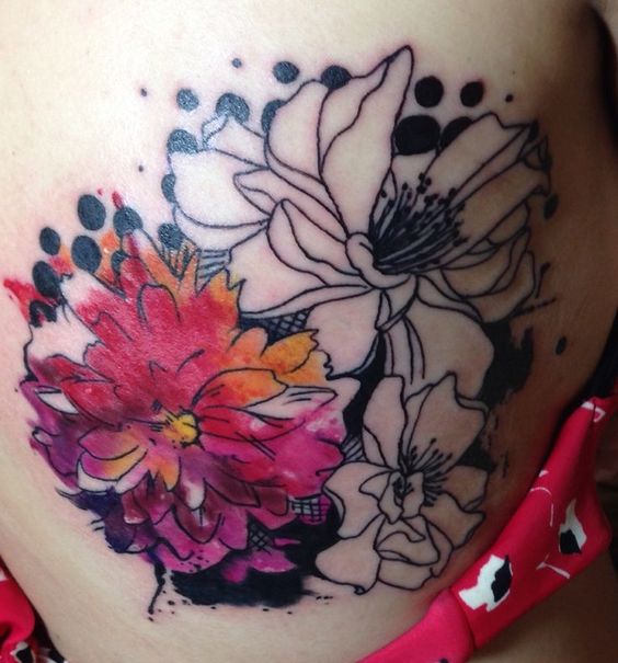Find out the secrets of perfect tattoo with dahlia watercolor tattoo