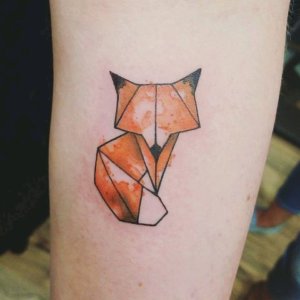 Geometric fox tattoos are these days very popular choice 6