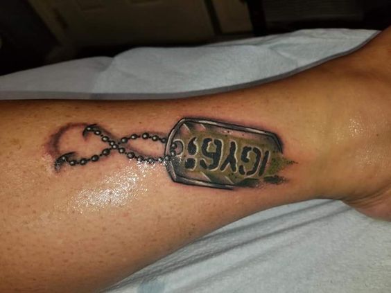 Impressive military style igy6 tattoo