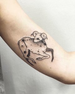 Aries tattoo - design, ideas and meaning 