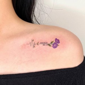 Jumpstart into minimalist tattoos with small morning glory tattoo 5