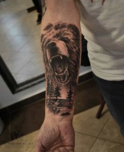 Look why actually there is no mistake with forearm bear tattoo 1