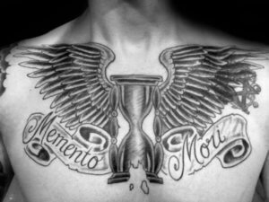 Memento mori chest tattoos 3