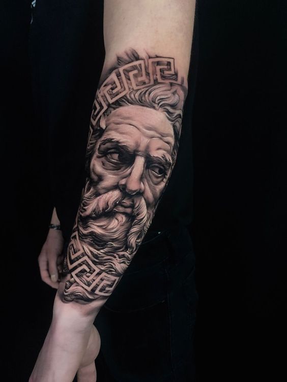 Need inspiration for forearm tattoo? Here are some Zeus forearm tattoos ...