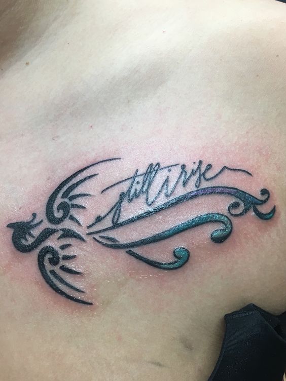 No mistake with 'Still I rise' lettering tattoo