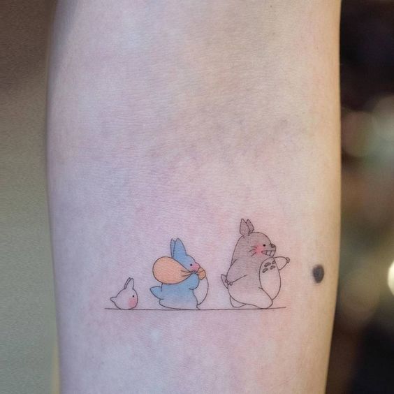 Shockingly exciting minimalist Totoro tattoo images by our opinion