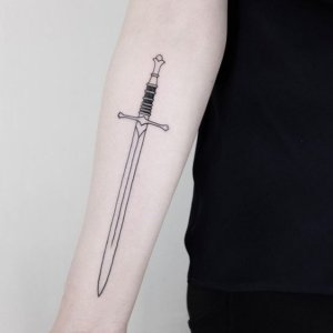 Simple sword tattoos to make you memorable 2