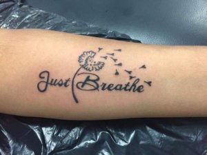 just breathe tattoo - design, ideas and meaning 