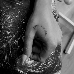 These small Still I rise tattoos can be good inspiration 3