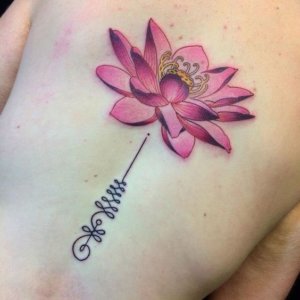 Unlock your mind enlightenment and freedom with unalome lotus tattoo 5