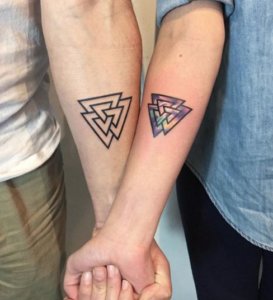 Why is Valknut tattoo so popular Check these forearm Valknut tattoos 5