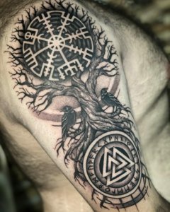 Yggdrasil the old Viking symbol of life coming out of the water is popular tattoo 2