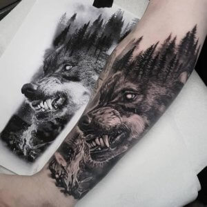 15 Inspirational ideas how to expose your forearm with wolf tattoo 6