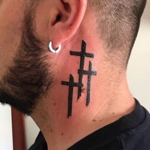 cross necklace tattoo designs