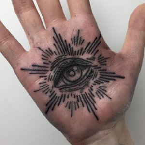 All seeing eye tattoo on hand with astonishing appearance 4