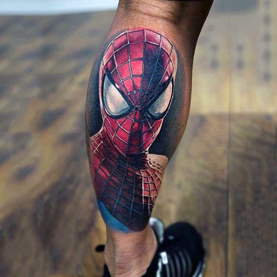 As a cartoon or movie hero, Spiderman tattoo is always a cool tattoo