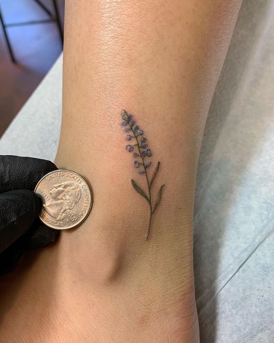 Check how surprisingly wonderful small bluebonnet tattoo looks like