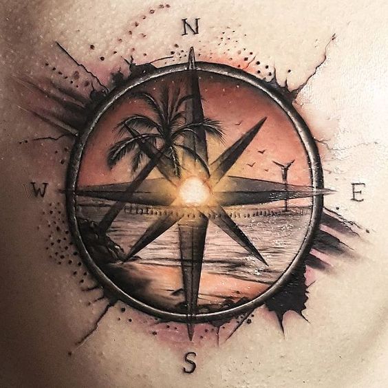 Compass tattoo and their meaning 1