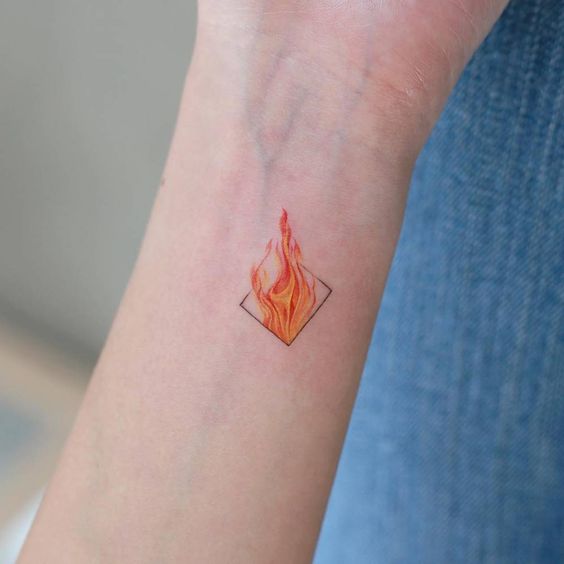 Ideas to accomplish you tattoos collection with new small flame tattoo