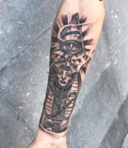 Introducing interesting Pharaoh tattoo designs for forearm 1