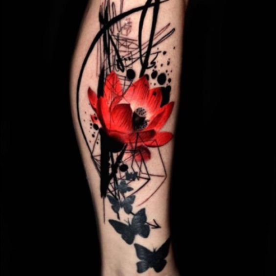 Red lotus tattoo