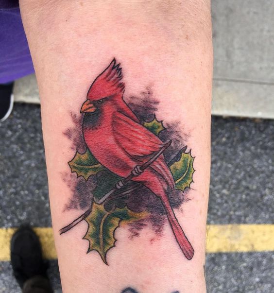 Forearm cardinal tattoo