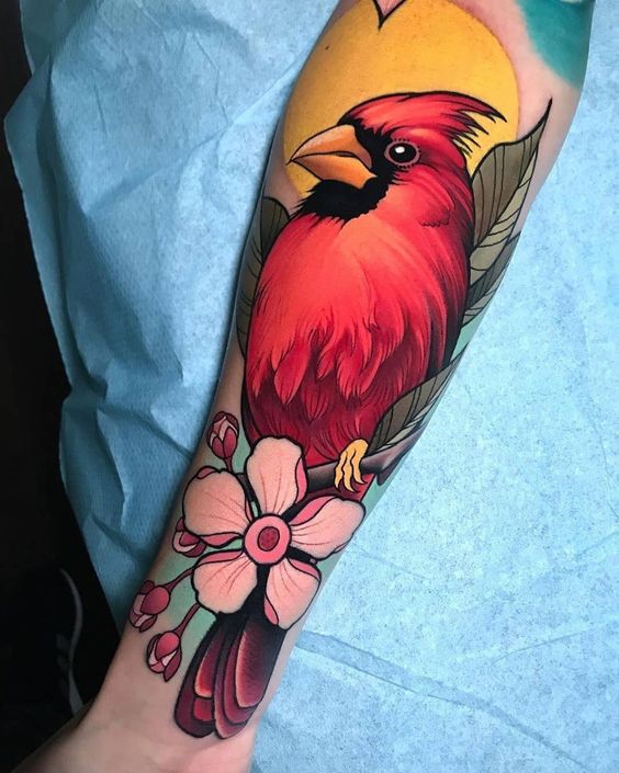 Forearm cardinal tattoo