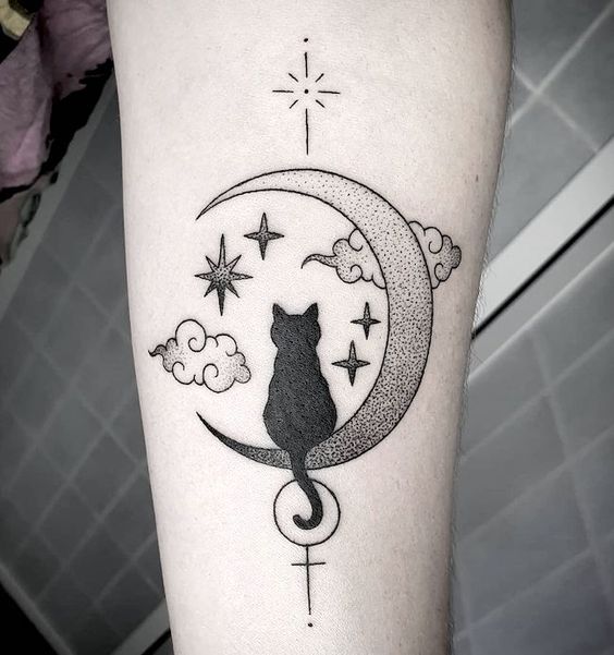 Meaning of moon and moon phases tattoo