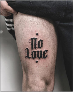 No love tattoos are not so common but can be interesting Check these ideas 4