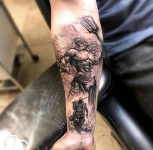 Poseidon God of the sea is the adorable tattoo on forearm 2