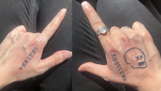Some really incredible hand tattoos inked using boondock saints font