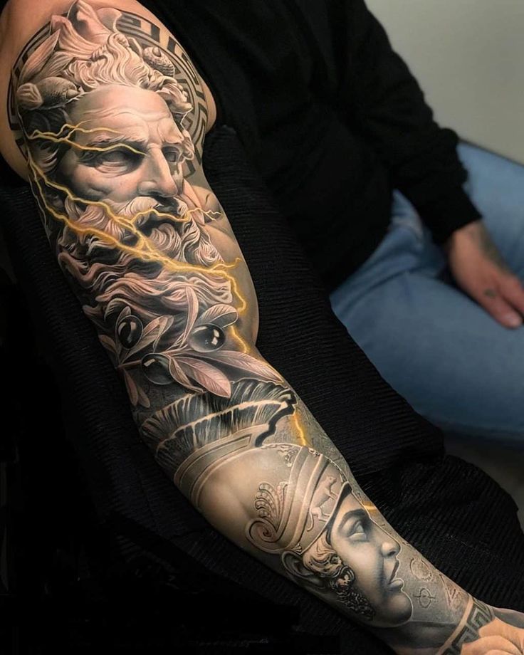 Sleeve Zeus tattoo 