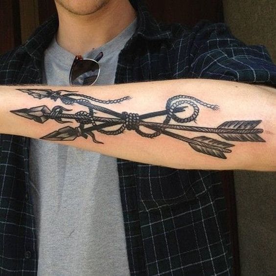 Three Arrows forearm tattoo