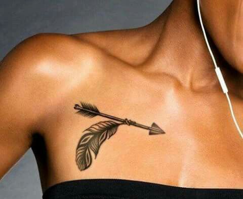 Chest Arrow tattoo