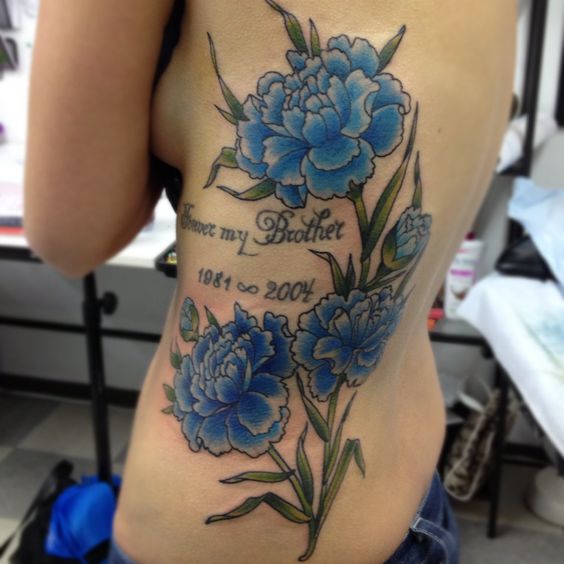 Large ribs Carnation tattoo