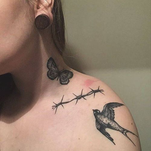 Stylized barbwire tattoo artwork, emphasizing the transformative power and versatility of the symbol.