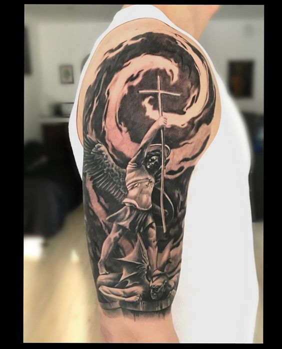 Shoulder St. Michael tattoo