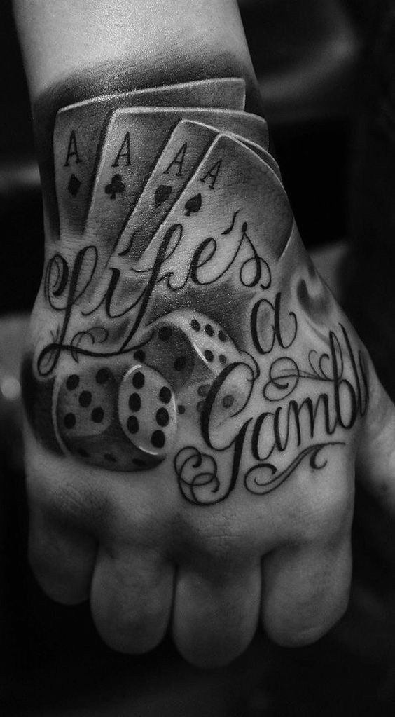 Meaning of dice tattoo on the top of the hand