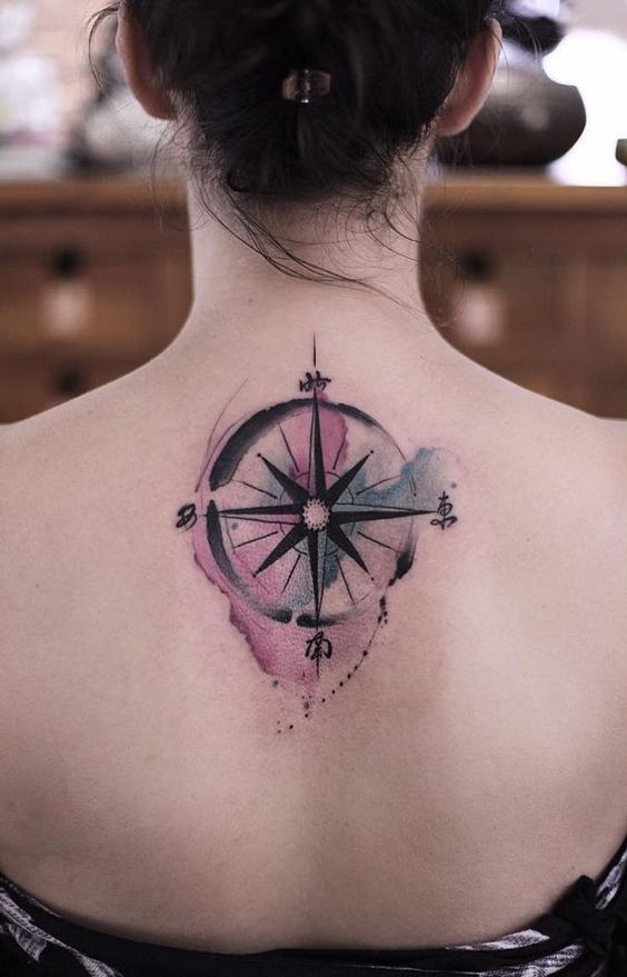 Nautical star back tattoo