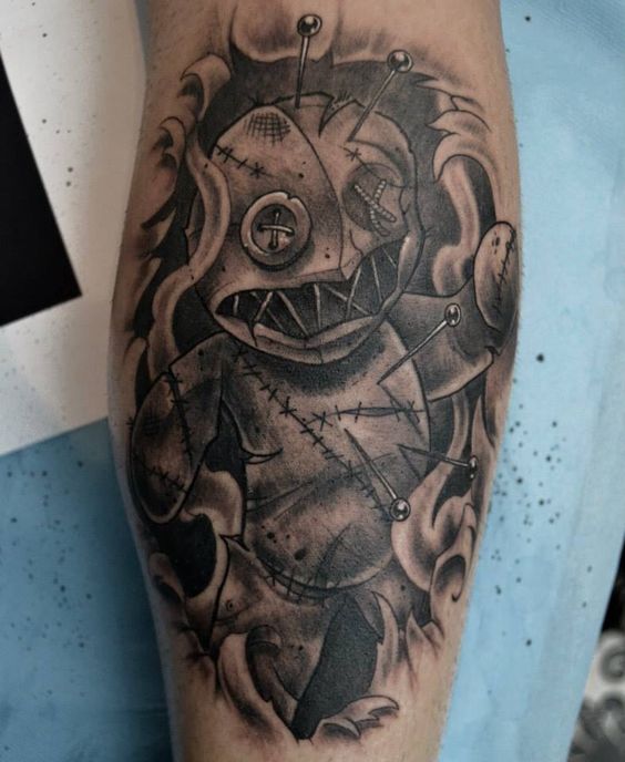 The evil within a Voodoo Doll tattoo on your skin