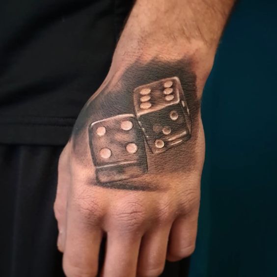 10 dice tattoo designs as inspiration for your lucky hand