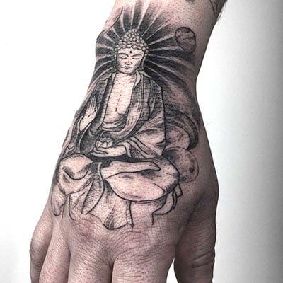 10 unique Buddha tattoos on hand as inspiration for your next piece