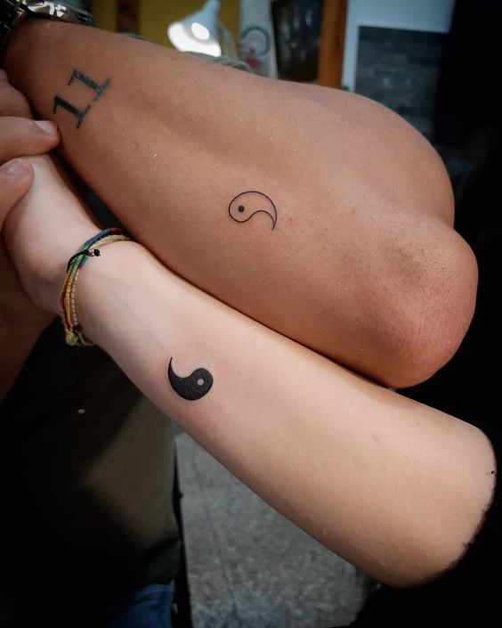 Couple Yin Yang tattoo