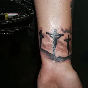 Wrist 3 cross tattoo