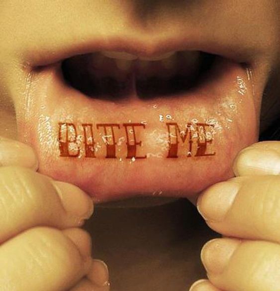 Tattoo on the lips