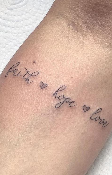 Meaning of tattoo Faith Hope Love 1