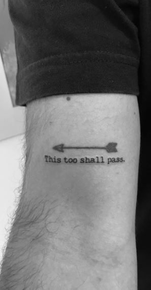 This too shall pass tattoo on the arm