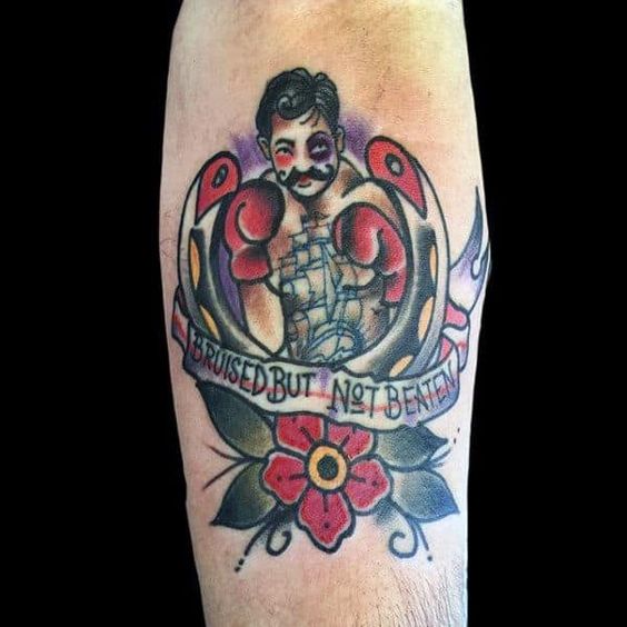Boxing forearm tattoo for the ultimate fighter